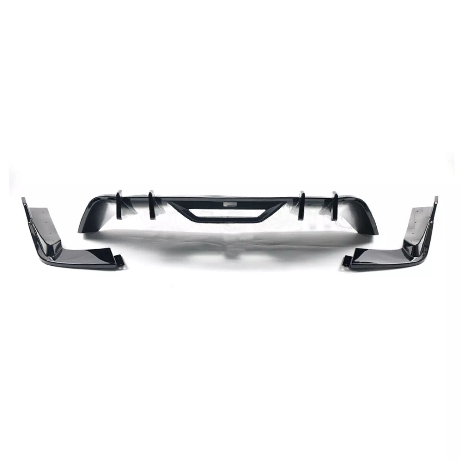 Bakre diffuser – HN stil – blanksvart – enkla ändrör (Mustang 15-17 BASE) - 3