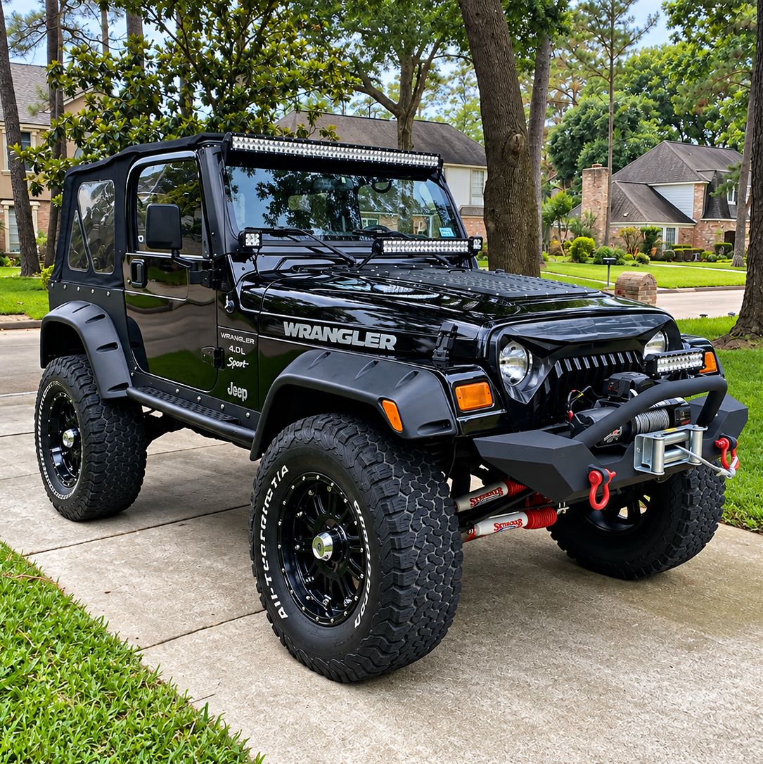 Svart Skärmbreddare – fram och bak (Wrangler TJ, LJ 97-06) - 3