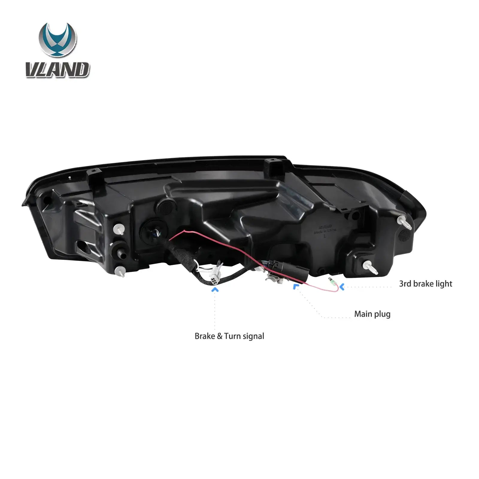 VLAND LED bakljus för Chevrolet Chevy Camaro 2019-2024 LS, LT, LT1, SS, ZL1 med Amber sekventiell blinkers - 12