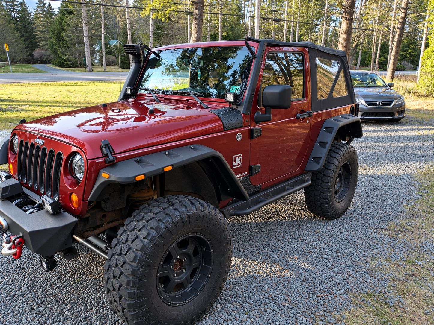 Svart LED Skärmbreddare – fram och bak (Wrangler JK 07-18)