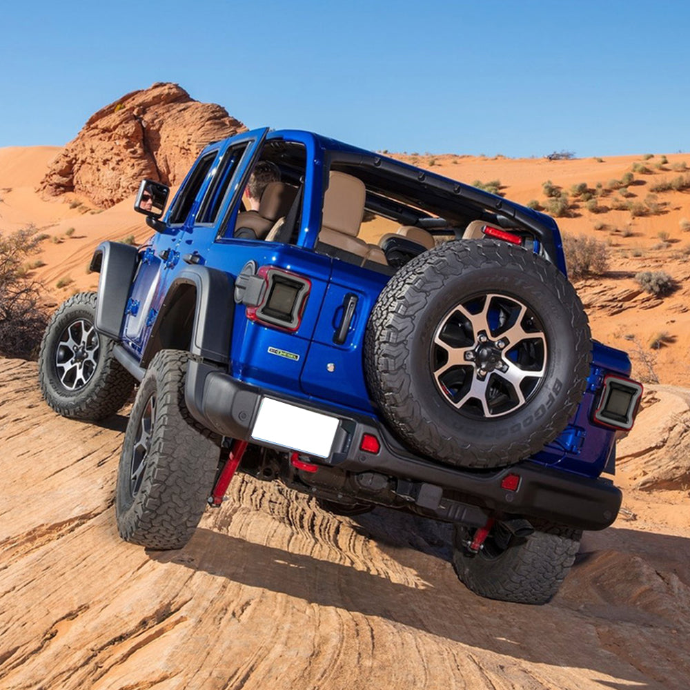 VLAND bakljus för Jeep Wrangler 2018-2021 med dynamisk startanimation och dubbla backljus (passar inte JK) röktonad lins - 17