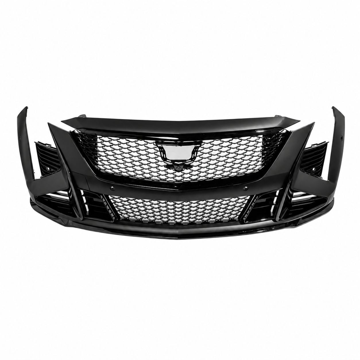 PREMIUM Frontstötfångare – BLACKWING stil – blanksvarta detaljer (CT-5 25–26) - 2