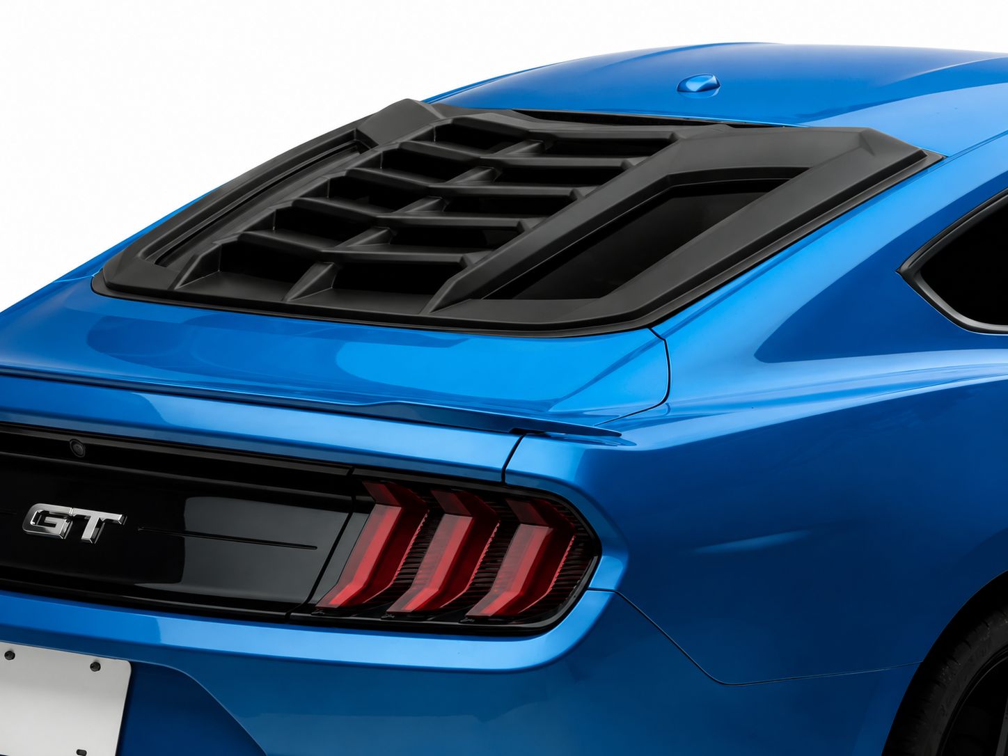 Bakrutelouver – LB stil – mattsvart (Mustang 15-26 Fastback) - 5