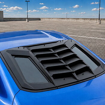 Bakrutelouver – LB stil – mattsvart (Mustang 15-26 Fastback)