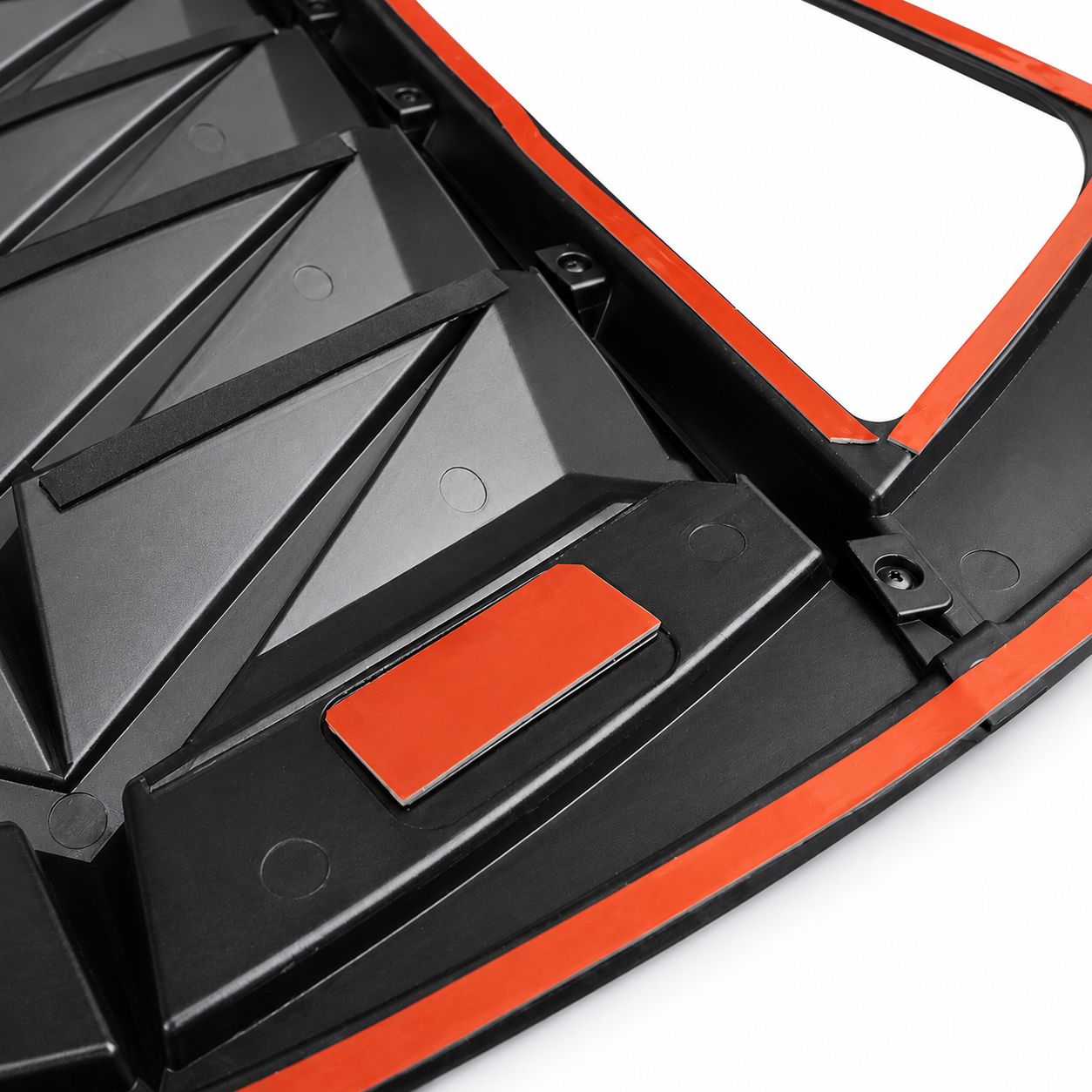 Bakrutelouver – LB stil – mattsvart (Mustang 15-26 Fastback) - 8
