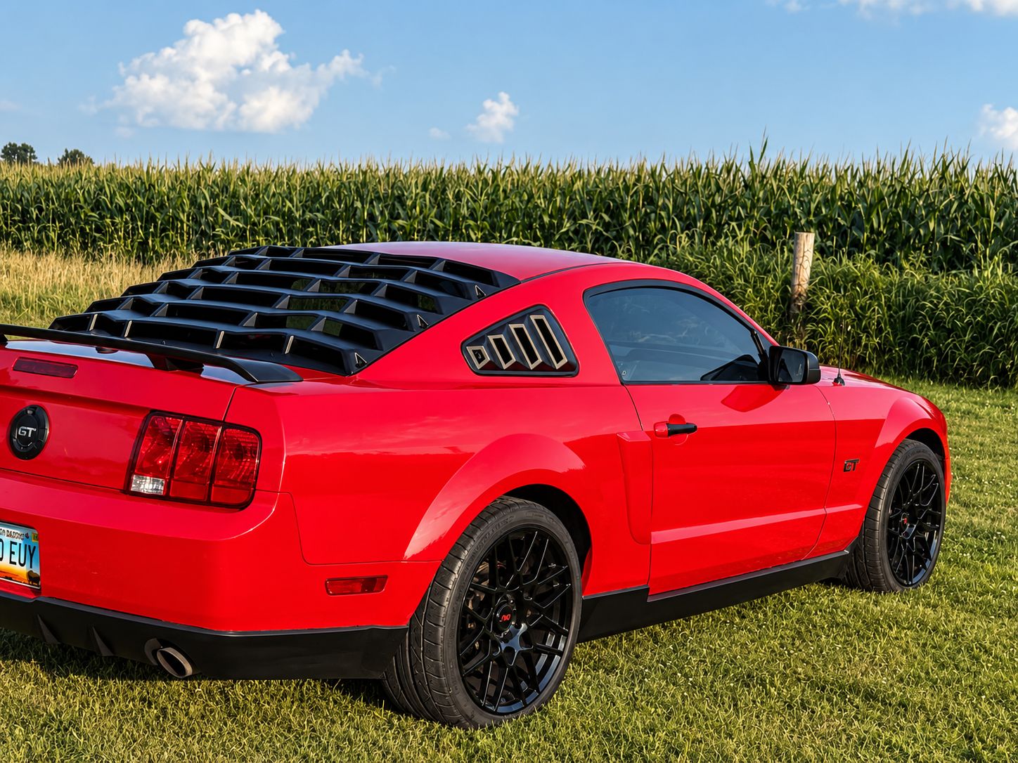 Bakrutelouver – mattsvart – MP CONCEPTS (Mustang 05-14 Coupe) - 8