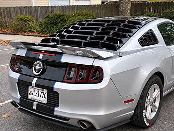 Bakrutelouver – blanksvart – MP CONCEPTS (Mustang 05-14 Coupe)