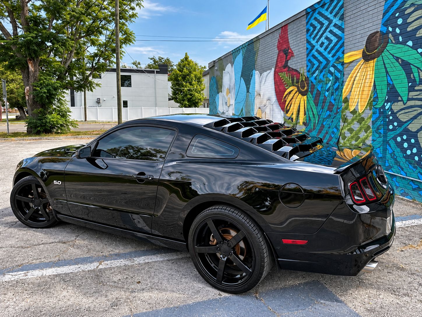 Bakrutelouver – blanksvart – MP CONCEPTS (Mustang 05-14 Coupe) - 5