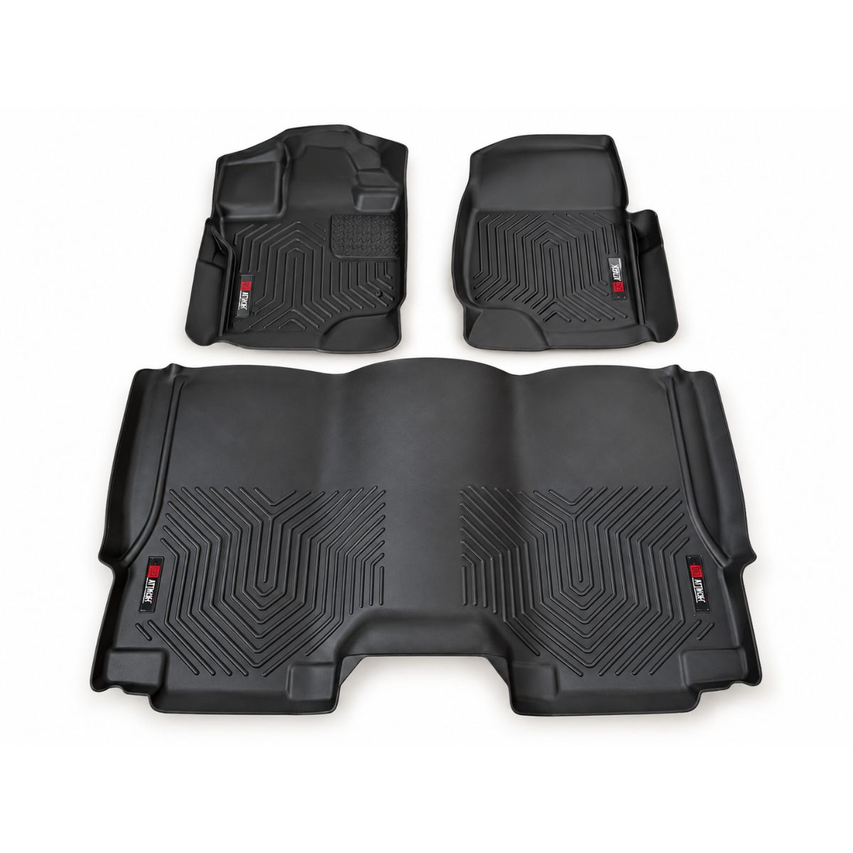 Svarta 3D-golvmattor i TPE (F150 15-26 SUPER CAB/CREW CAB)