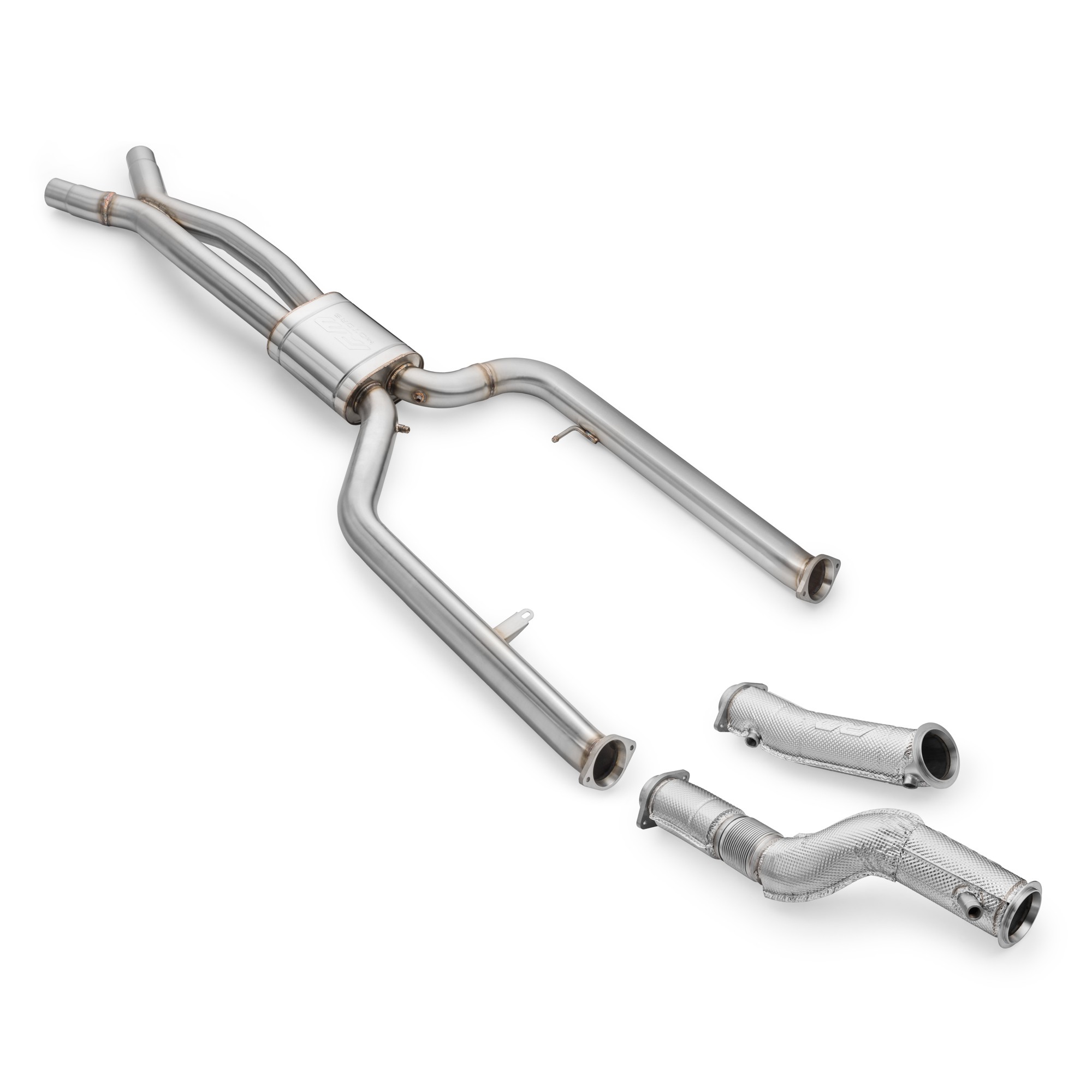 RM Motors downpipe kit med mellanrör BMW M3 Competition (G80, G81) S58B, M4 (G82 / G83) 3.0 S58