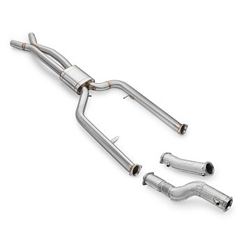 RM Motors downpipe kit med mellanrör BMW M3 Competition (G80, G81) S58B, M4 (G82 / G83) 3.0 S58