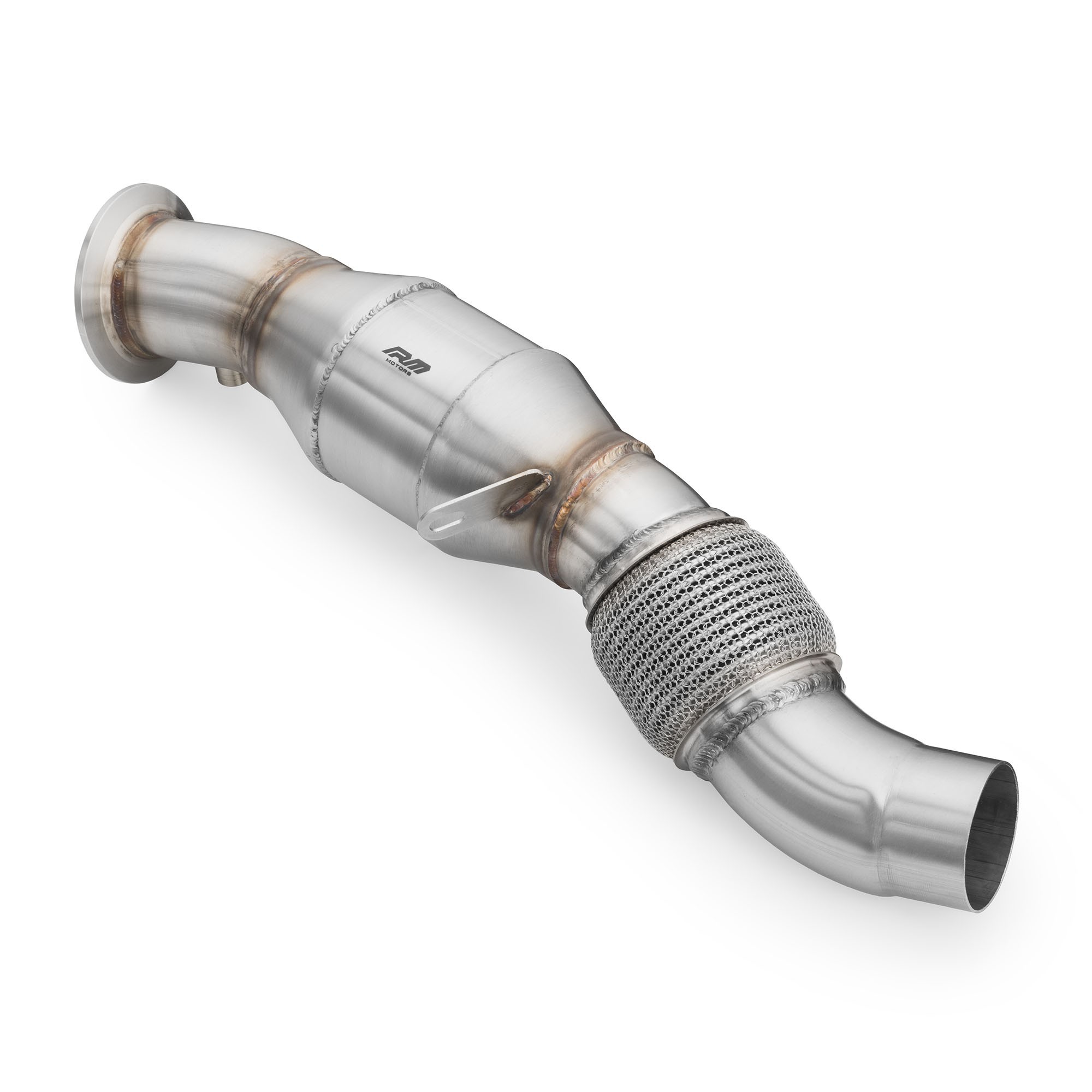 RM Motors downpipe BMW E70 X5 30sd 35dx M57N2 med ljuddämpare
