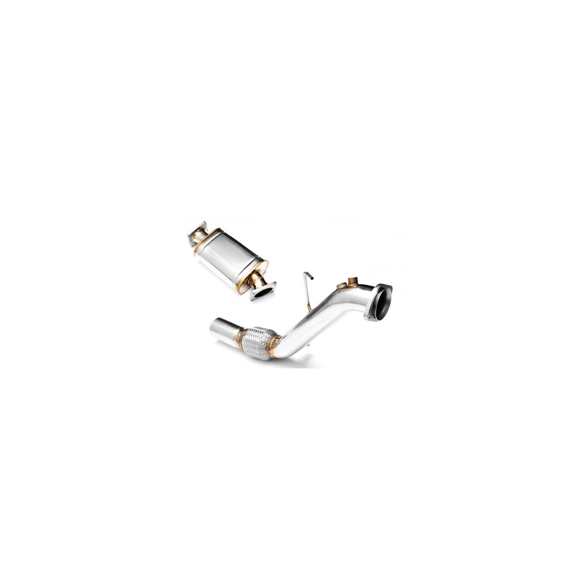 RM Motors downpipe BMW E60, E61 525d, 530d M57N med ljuddämpare