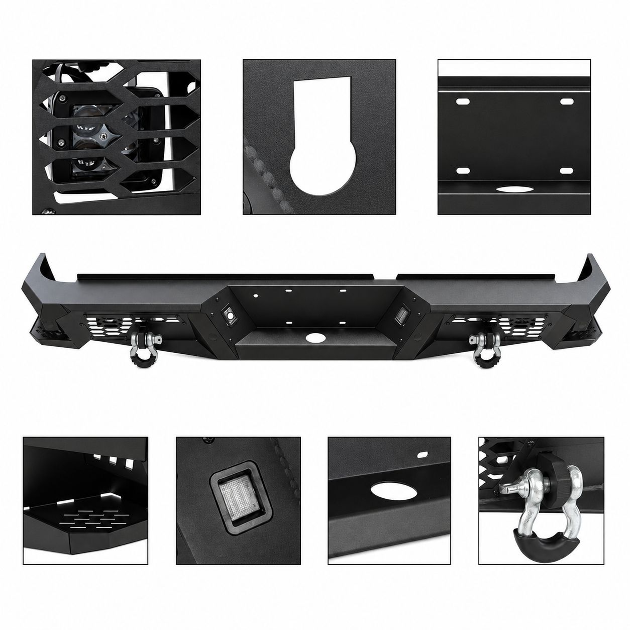 Bakstötfångare – Heavy Duty – LED och schacklar – RAM 1500 2009–2018 samt RAM 1500 Classic 2019–2024 - 4