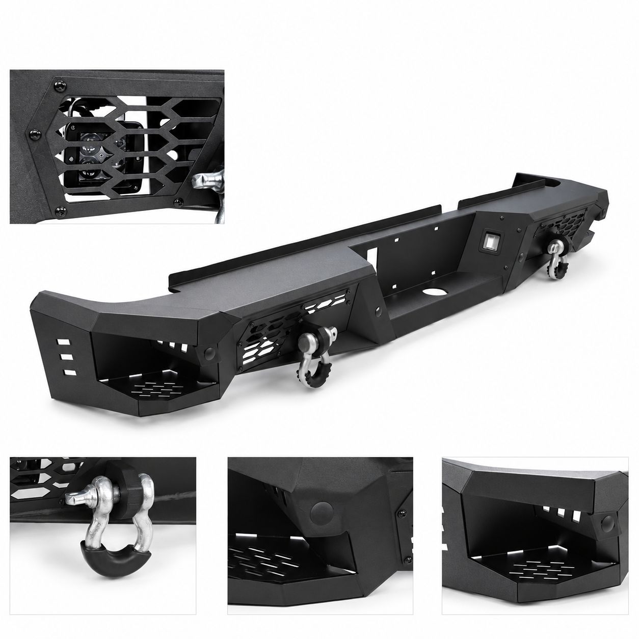 Bakstötfångare – Heavy Duty – LED och schacklar – RAM 1500 2009–2018 samt RAM 1500 Classic 2019–2024 - 2