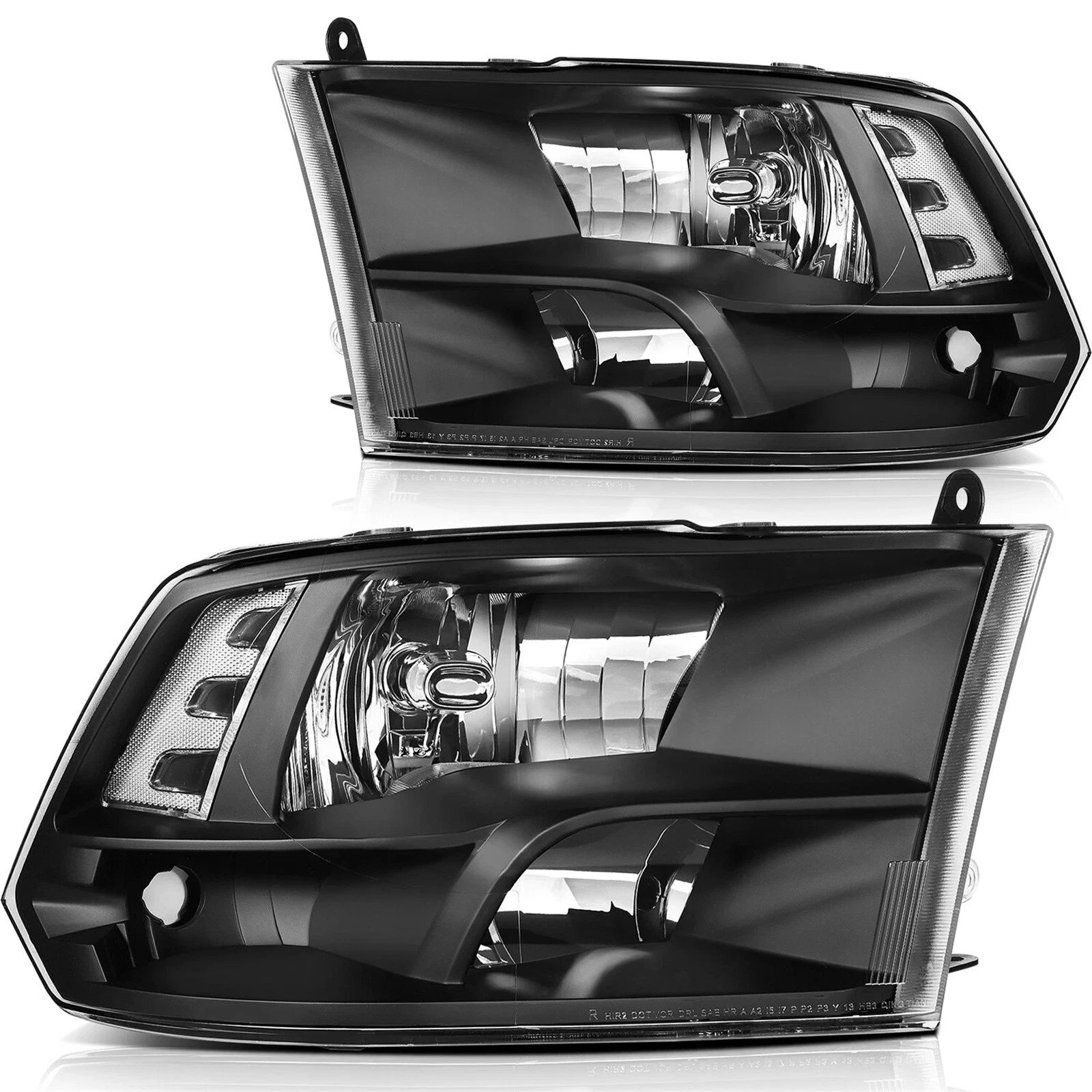 Halogenstrålkastare – röktonade – par – RAM 1500/2500/3500 2009–2018 samt RAM 1500 Classic 2019–2024 - 2