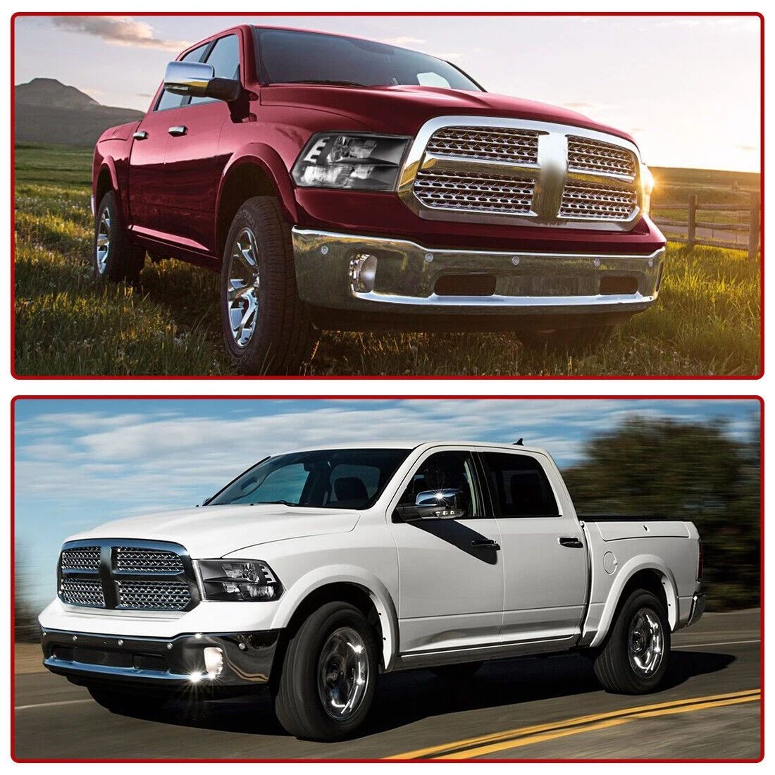 Halogenstrålkastare – röktonade – par – RAM 1500/2500/3500 2009–2018 samt RAM 1500 Classic 2019–2024 - 5