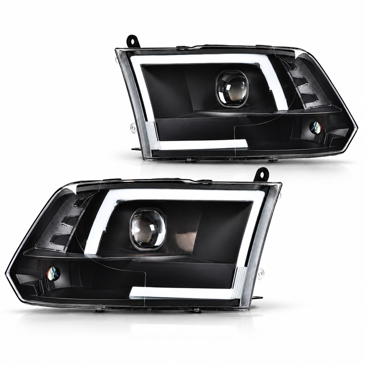 Strålkastare med LED-varselljus – svarta – par – RAM 1500/2500/3500 2009–2018 samt RAM 1500 Classic 2019–2024 - 2