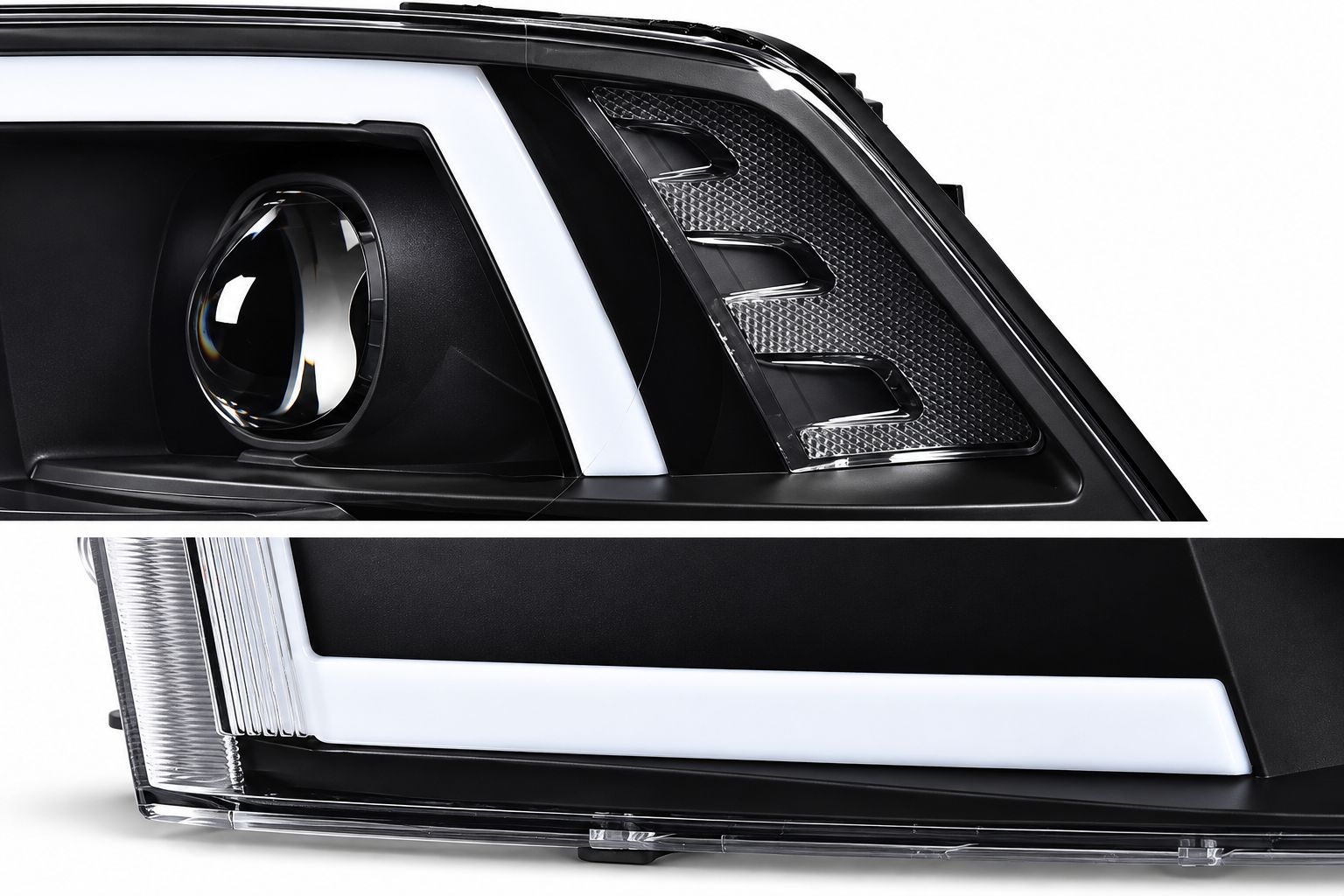 Strålkastare med LED-varselljus – svarta – par – RAM 1500/2500/3500 2009–2018 samt RAM 1500 Classic 2019–2024 - 3