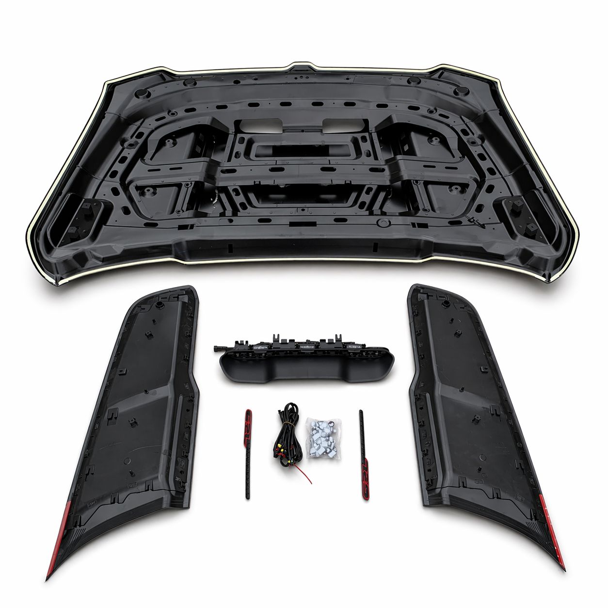 Motorhuv i aluminium – TRX-stil med LED – RAM 1500 DT 2019–2024 - 5