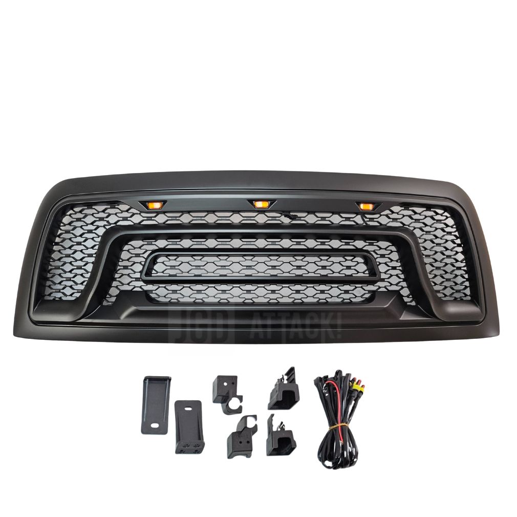 Övre grill med LED – Rebel-stil – mattsvart – RAM 2500/3500 2010–2018 - 7