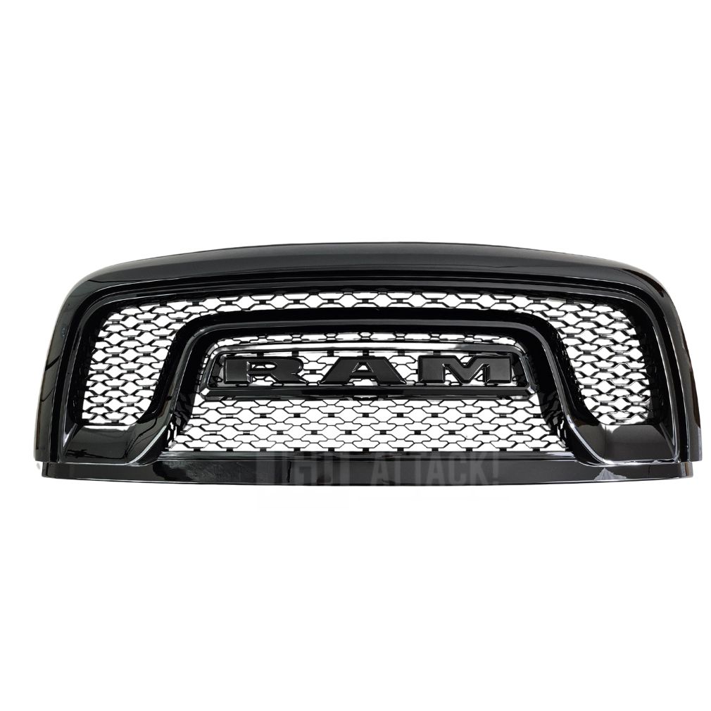 Övre grill med LED – blanksvart – för Rebel – RAM 1500 Rebel 2015–2018