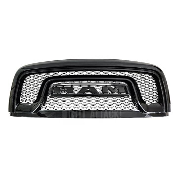 Övre grill med LED – blanksvart – för Rebel – RAM 1500 Rebel 2015–2018