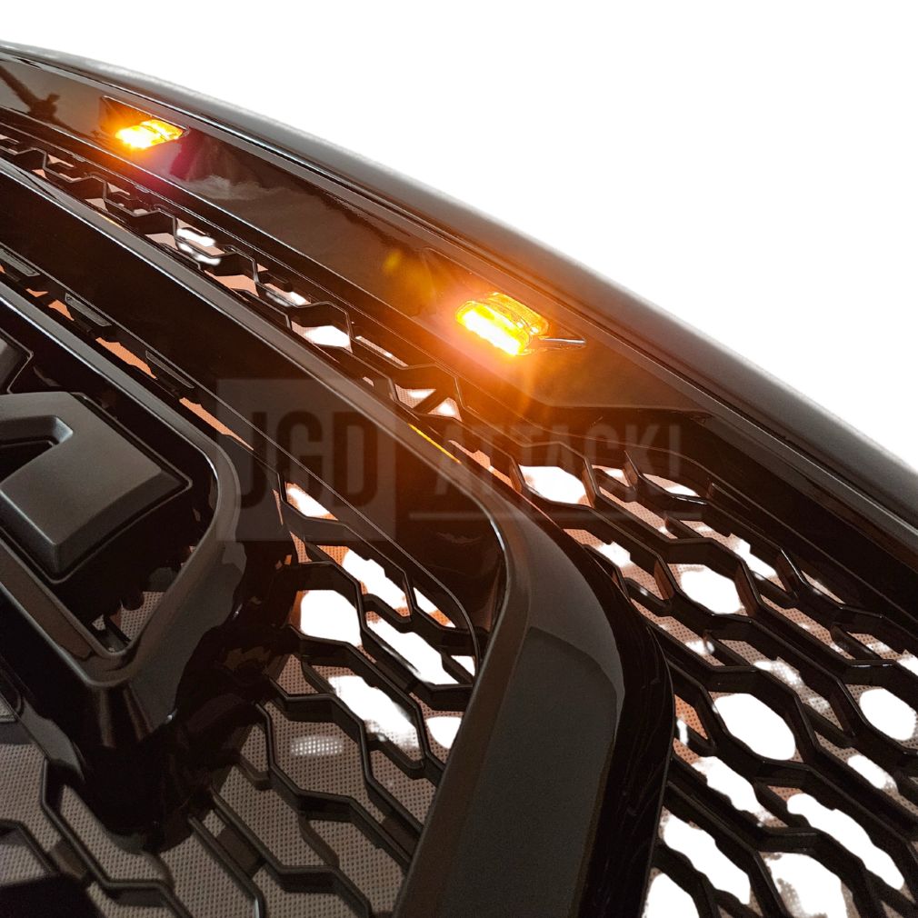 Övre grill med LED – Rebel-stil – blanksvart – RAM 1500 2013–2018 - 5
