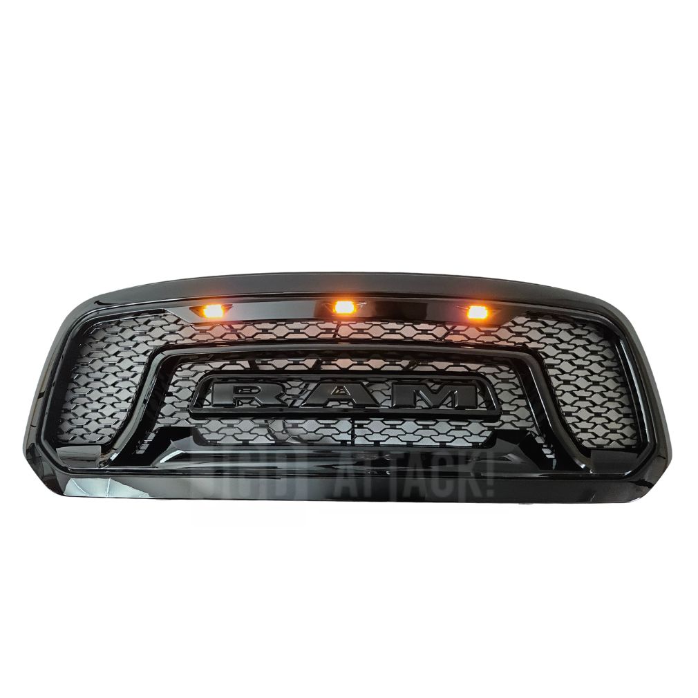 Övre grill med LED – Rebel-stil – blanksvart – RAM 1500 2013–2018 - 2