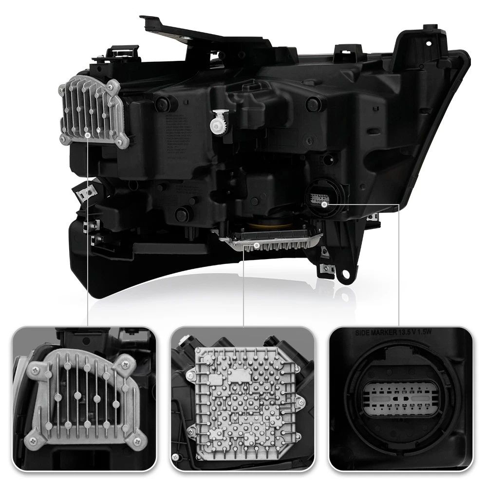 Full LED Matrix-strålkastare – krom – vänster – RAM 1500 DT Limited och Longhorn 2019–2023 - 3