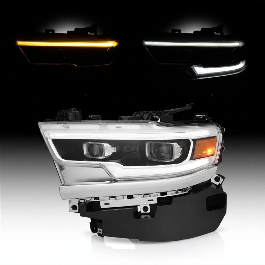 Full LED Matrix-strålkastare – krom – vänster – RAM 1500 DT Limited och Longhorn 2019–2023 - 5