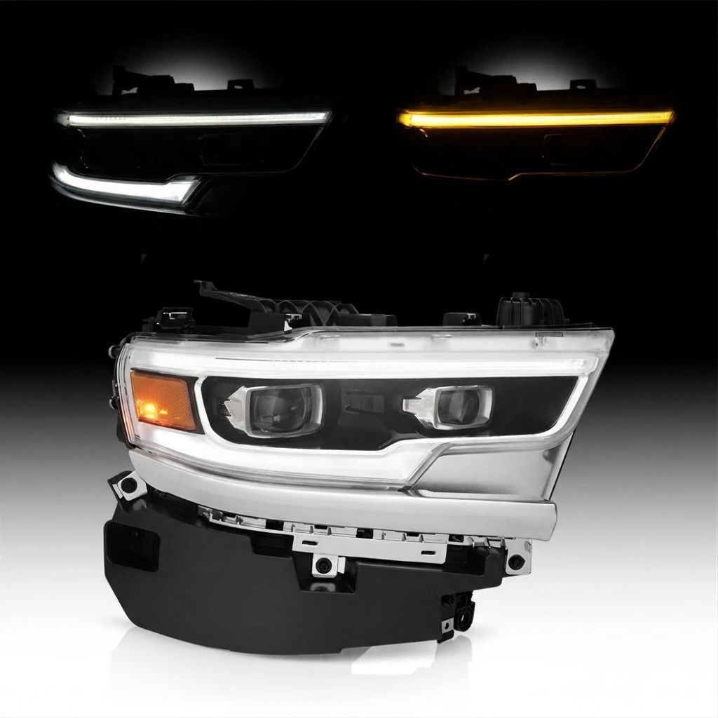 Full LED Matrix-strålkastare – krom – höger – RAM 1500 DT Limited och Longhorn 2019–2023 - 5
