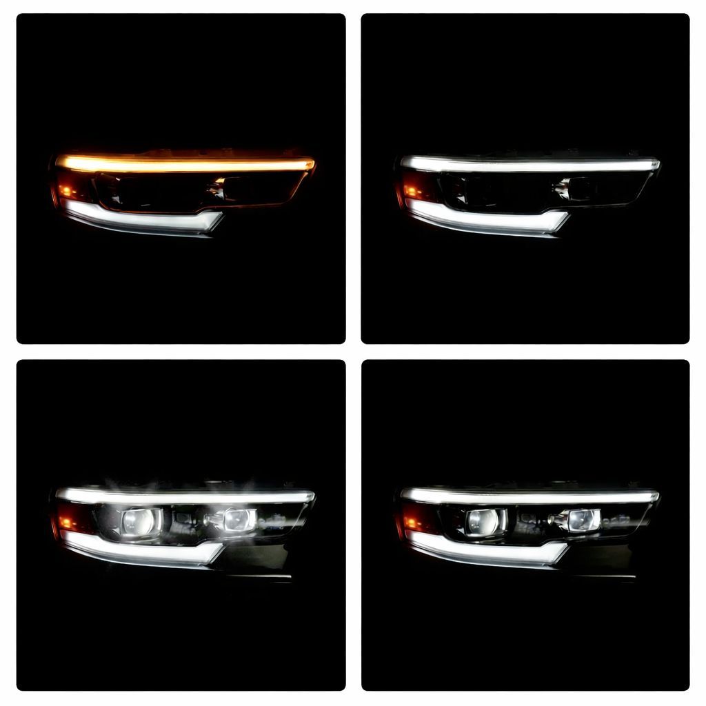 Full LED Matrix-strålkastare – krom – höger – RAM 1500 DT Limited och Longhorn 2019–2023 - 7