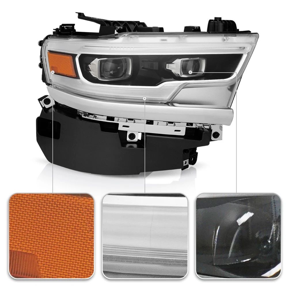 Full LED Matrix-strålkastare – krom – höger – RAM 1500 DT Limited och Longhorn 2019–2023 - 2