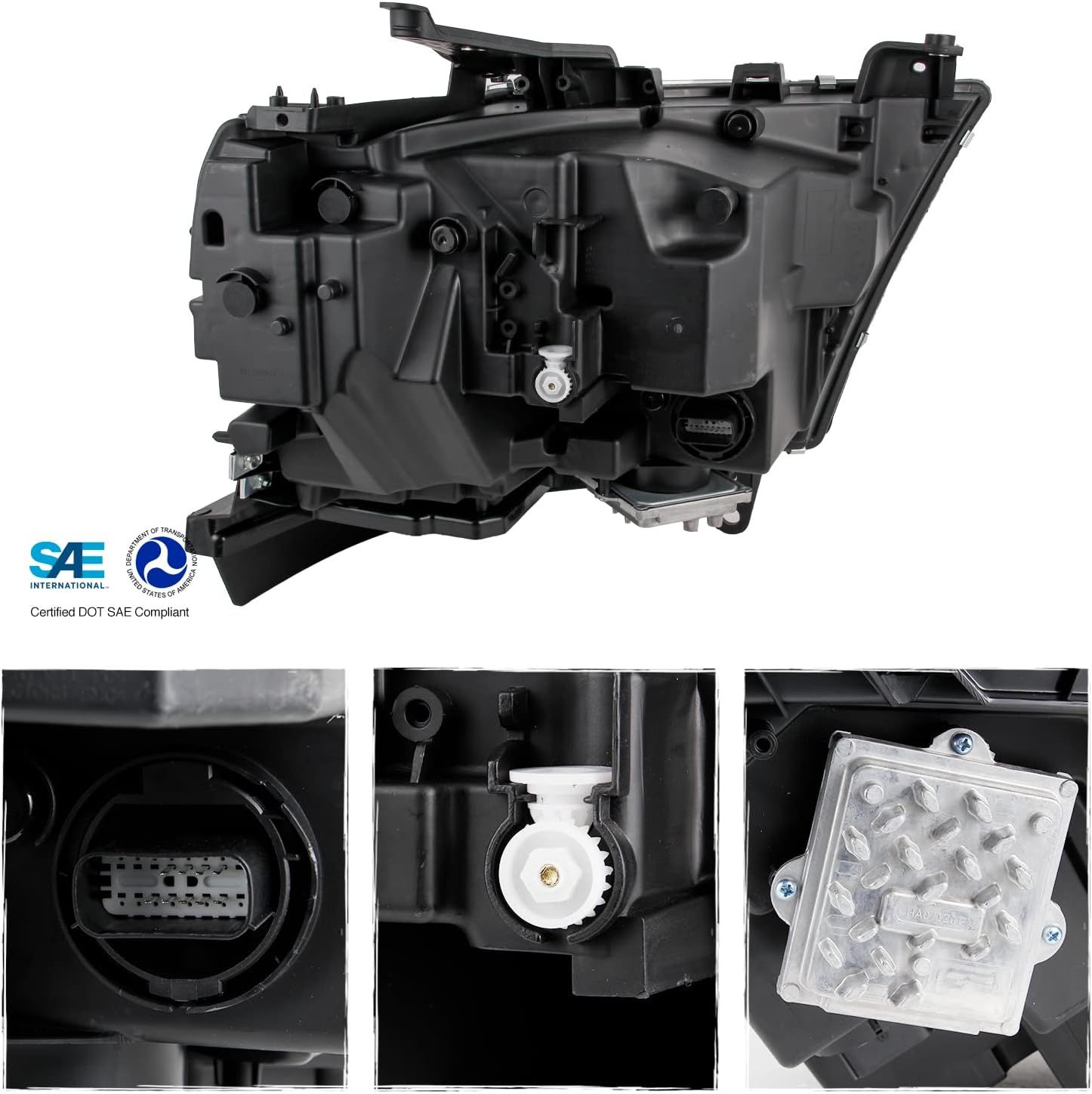 Full LED-strålkastare – svarta – höger – RAM 1500 DT 2019–2023 Tradesman, Big Horn, Laramie och Rebel - 2