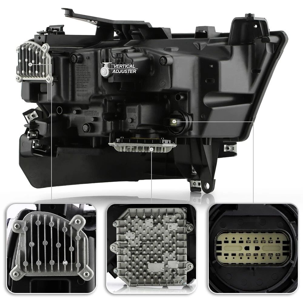 Full LED Matrix-strålkastare – svart – vänster – RAM 1500 DT Limited och Longhorn 2019–2023 - 6