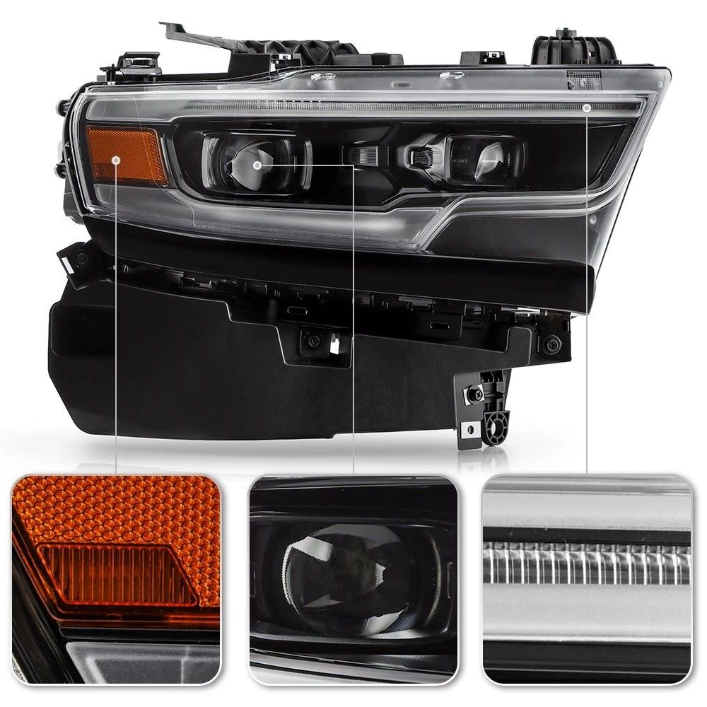 Full LED Matrix-strålkastare – svart – höger – RAM 1500 DT Limited och Longhorn 2019–2023 - 2