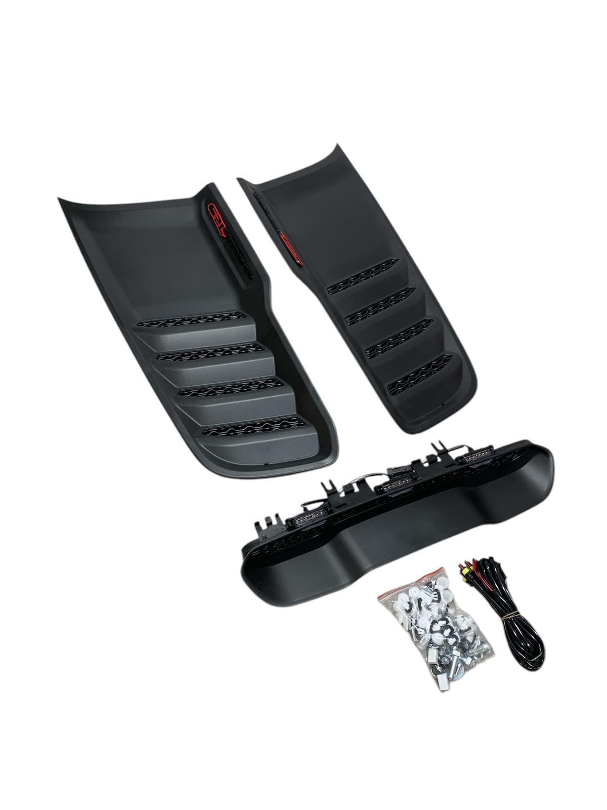 Huvventilation med LED – Supercharged – sats – RAM 1500 TRX 2021–2023 med TRX-huv