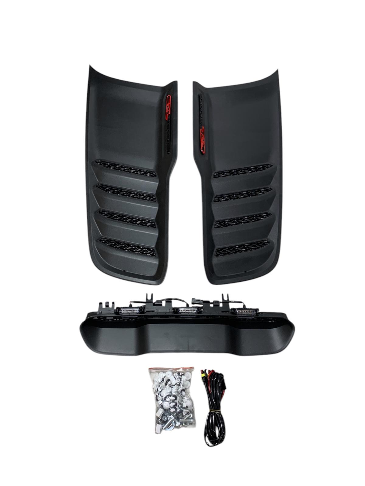 Huvventilation med LED – Supercharged – sats – RAM 1500 TRX 2021–2023 med TRX-huv - 2