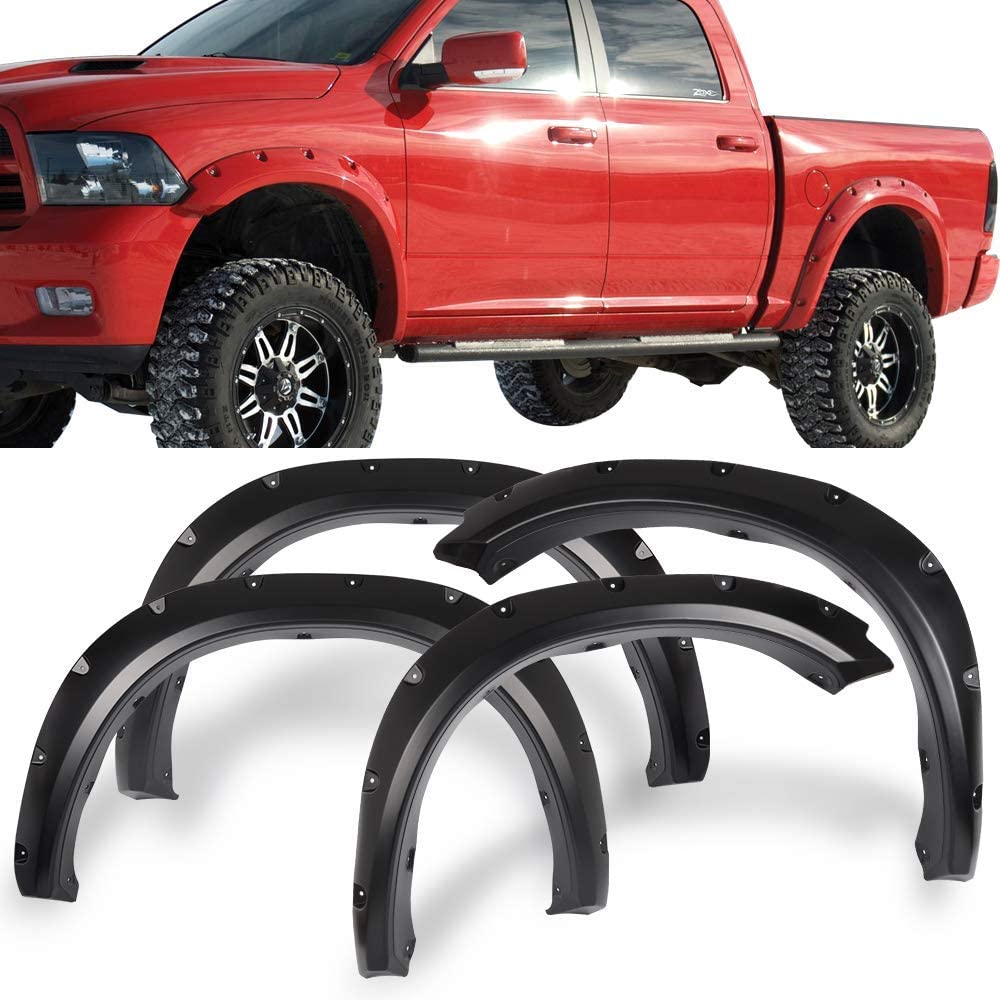 Skärmbreddare – Pocket Rivet – mattsvarta – 4 delar – RAM 1500 2009–2018 samt RAM 1500 Classic 2019–2024 - 2