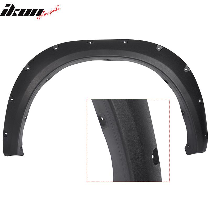 Skärmbreddare – Pocket – svart struktur – 4 delar – RAM 2500/3500 2010–2018 - 6