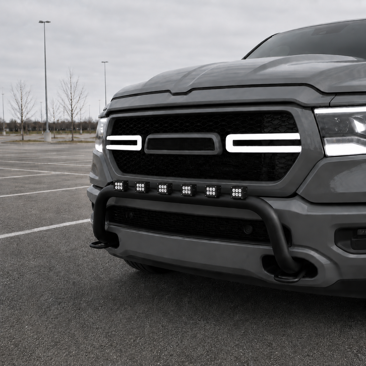 Frontbåge med LED-belysning – mattsvart – RAM 1500 DT 2019–2023 - 3