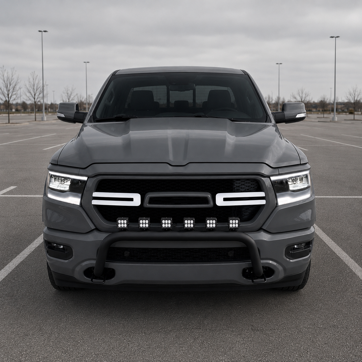 Frontbåge med LED-belysning – mattsvart – RAM 1500 DT 2019–2023