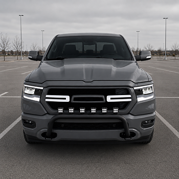 Frontbåge med LED-belysning – mattsvart – RAM 1500 DT 2019–2023