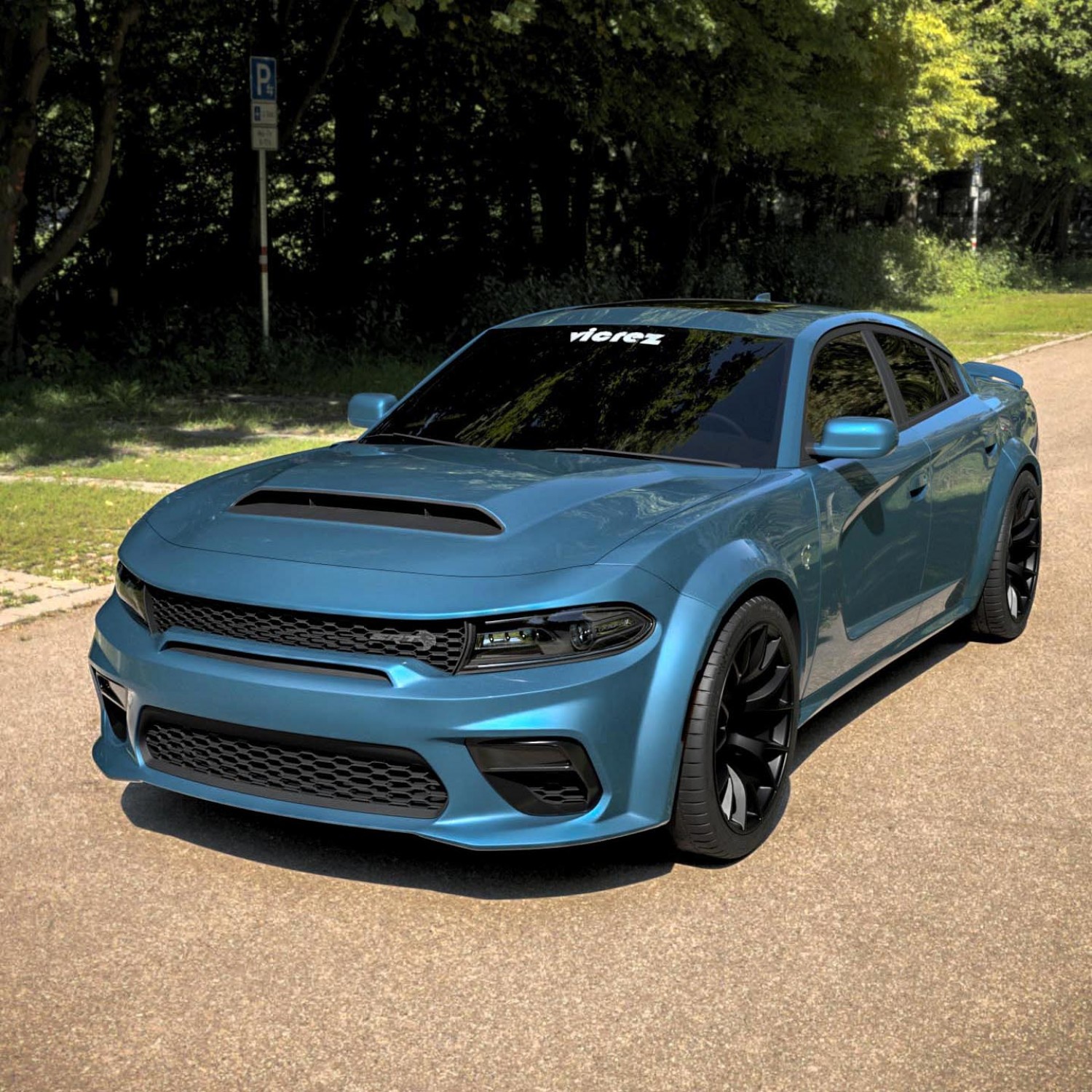 Motorhuv i aluminium – Demon-stil