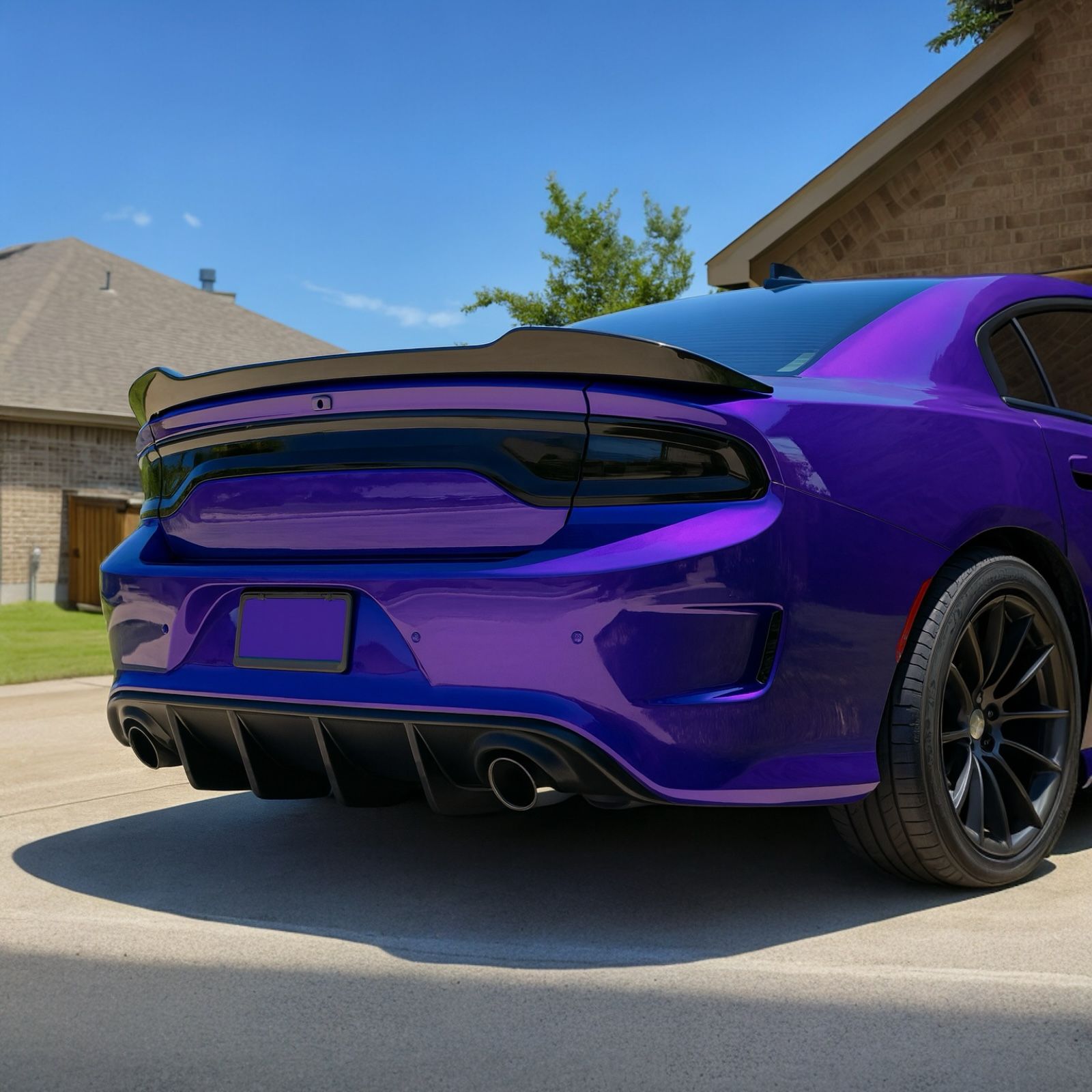 Bakspoiler – V2 Style – blanksvart