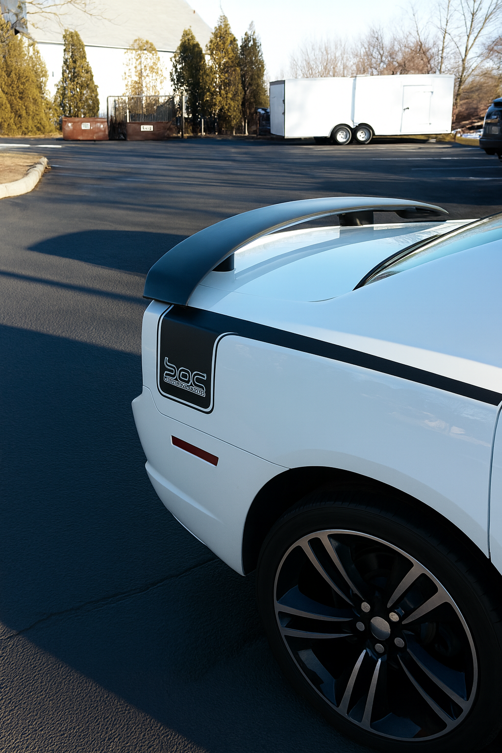 Bakspoiler – SRT8/R/T-stil – mattsvart - 3