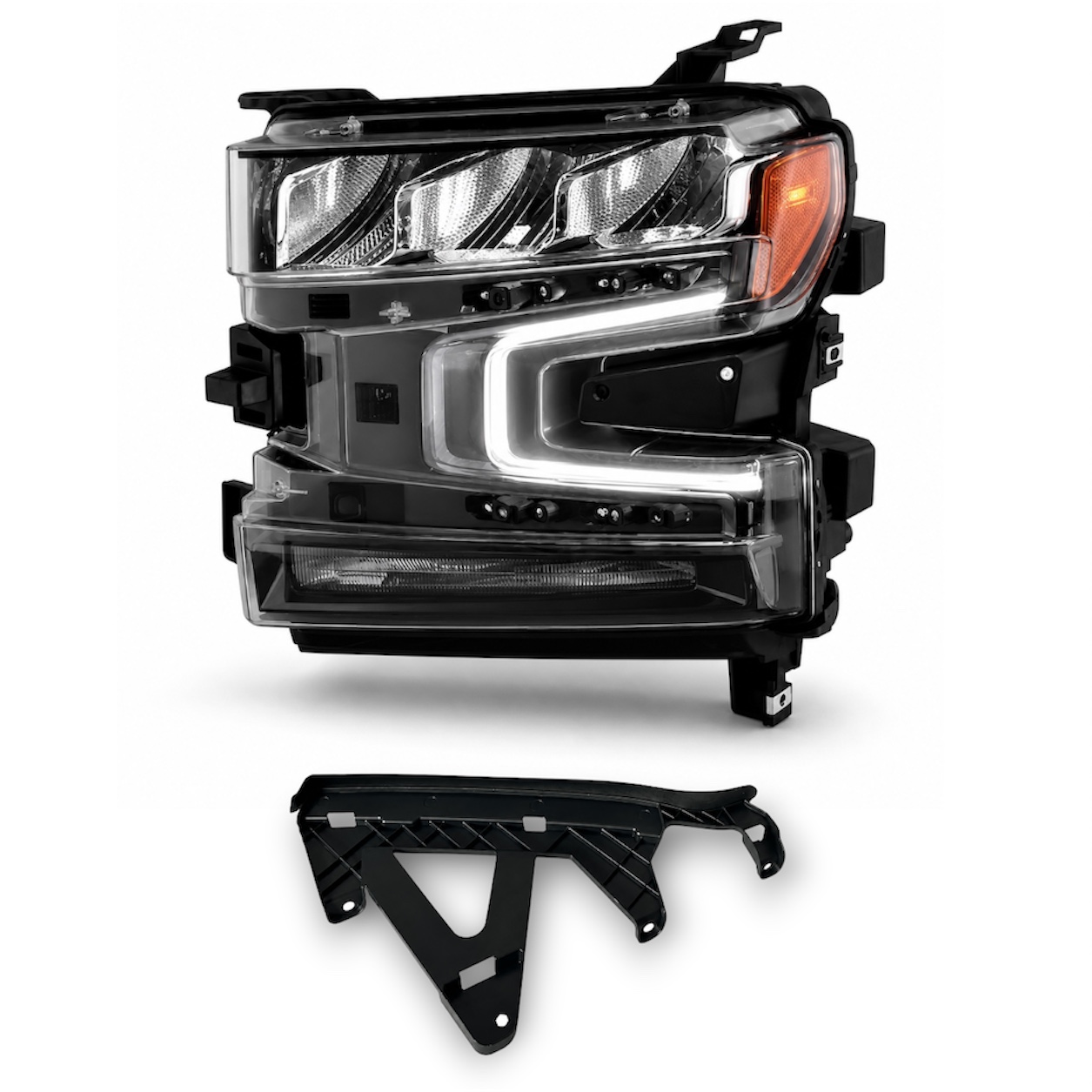LED-strålkastare med halogenblinkers – komplett sats (SILVERADO 1500 19–21) - 7