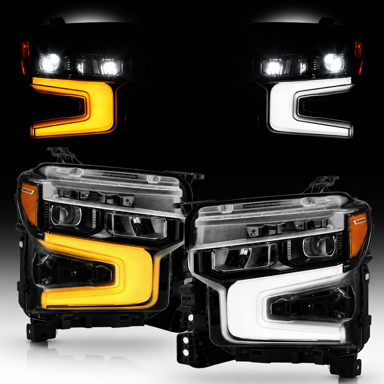 ZR2 Black Full LED-strålkastare – komplett sats (SILVERADO 1500 22–24) - 3