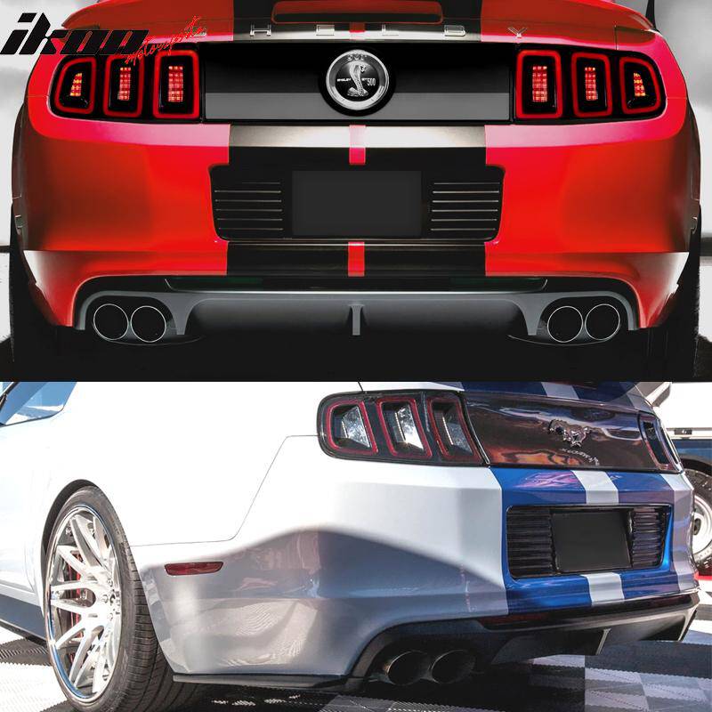 GT500 Style Diffuser 2 dubbla utblås (MUSTANG 13-14 V6, GT) - 4